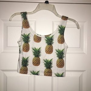 Crop top pineapple shirt